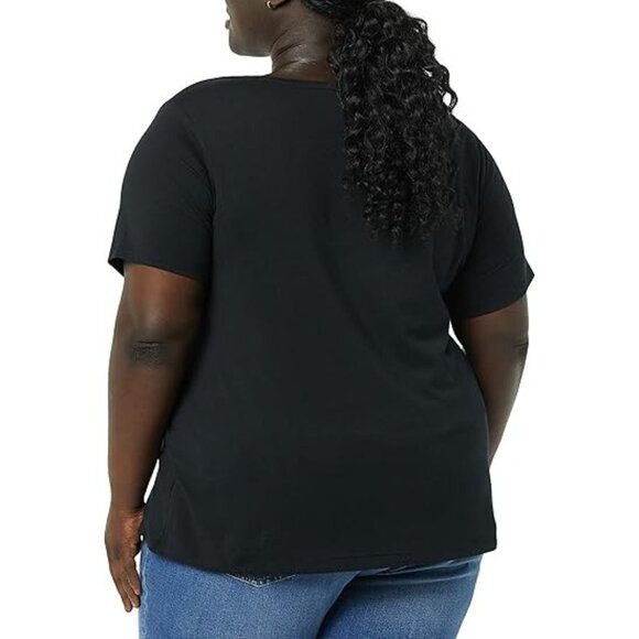 Amazon Essentials Size 3XL Black Scoop Neck Short-Sleeve T-Shirt Pack Of 2 - Picture 5 of 9
